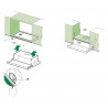 Odsavač par Franke Telescopic FTC 601 WH/GL, bílá Odsavač par Franke Telescopic FTC 601 WH/GL, bílá