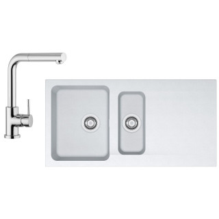 Set Franke T44 (dřez OID 651 Bílá + baterie FN 0147.031 Chrom)