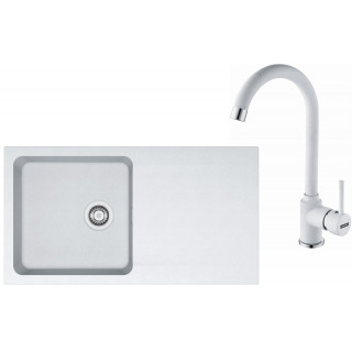 Set Franke T42B (dřez OID 611 Bílá + baterie FP 9000.094 Bílá-led)