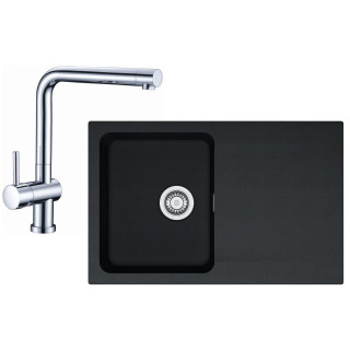 Set Franke T31 (dřez OID 611-78 Černá + baterie Samoa Chrom)