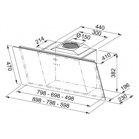 Odsavač par Franke Smart FSMA 805 BK Černá Odsavač par Franke Smart FSMA 805 BK Černá