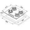 Plynová varná deska Franke Crystal Steel Pro FHCR 604 4G HE XA C Plynová varná deska Franke Crystal Steel Pro FHCR 604 4G HE XA C