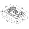 Plynová varná deska Franke Maris Gas On Glass FHMA 755 4G DC ML E Plynová varná deska Franke Maris Gas On Glass FHMA 755 4G DC ML E