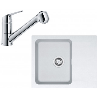 Set Franke T59 (dřez OID 611-62 Bílá + baterie FN 0642.031 ECO Chrom)