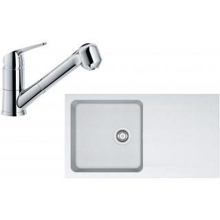 Set Franke T63 (dřez OID 611 Bílá + baterie FN 0642.031 ECO Chrom)