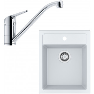 Set Franke T66 (dřez SID 610-40 Bílá + baterie FN 0641.031 ECO Chrom)