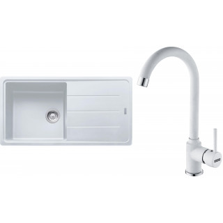 Set Franke G174 (dřez BFG 611 Bílá-led + baterie FP 9000.094 Bílá-led)