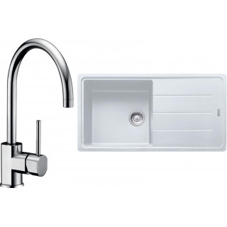 Set Franke G134 (dřez BFG 611 Bílá-led + baterie FC 650 Chrom)