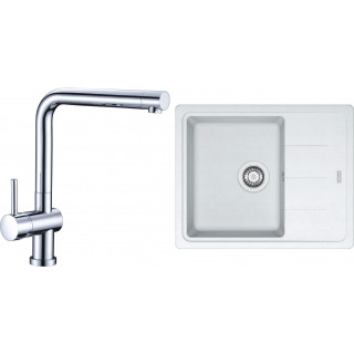 Set Franke G95 (dřez BFG 611-62 Bílá-led + baterie Samoa Chrom)
