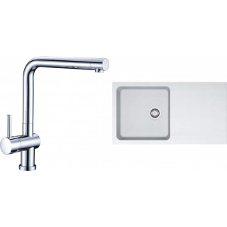 Set Franke T39 (dřez OID 611 Bílá + baterie Samoa Chrom)