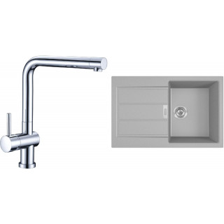 Set Franke T81Š (dřez S2D 611-78 Šedá + baterie Samoa Chrom)