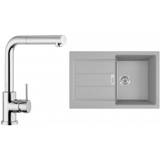 Set Franke T82Š (dřez S2D 611-78 Šedá + baterie FN 0147.031 Chrom)