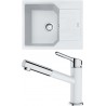 Set Franke G200 (dřez UBG 611-62 Bílá-led + baterie FC 3055.094 ORBIT Chrom/Bílá-led)