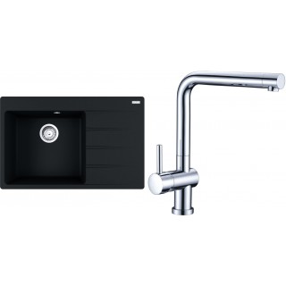 Set Franke G216 (dřez CNG 611-78 TL/2 Onyx + baterie Samoa Chrom)