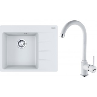 Set Franke G230 (dřez CNG 611-62 TL/2 Bílá-led + baterie FP 9000.094 Bílá-led)