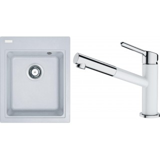 Set Franke G197 (dřez KSG 218 Bílá-led + baterie FC 3055.094 ORBIT Chrom/Bílá-led)