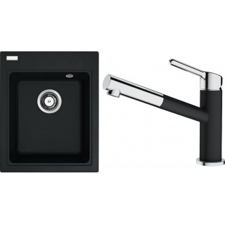 Set Franke G197 (dřez KSG 218 Onyx + baterie FC 3055.071 ORBIT Chrom/Onyx)