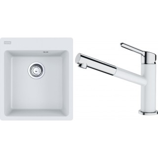 Set Franke G207 (dřez CNG 610-39 Bílá-led + baterie FC 3055.094 ORBIT Chrom/Bílá-led)