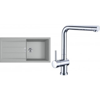Set Franke T76 (dřez S2D 611-100 Šedá + baterie Samoa Chrom)