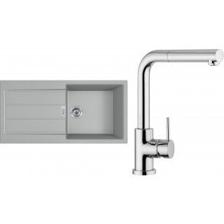 Set Franke T77 (dřez S2D 611-100 Šedá + baterie FN 0147.031 Chrom)