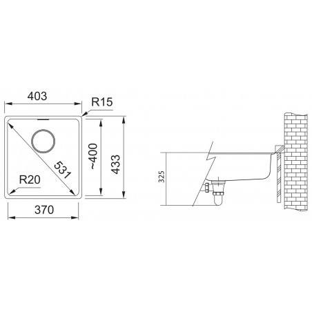Kuchyňský dřez Franke Maris MRG 110-37 Kašmír