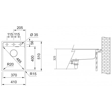 Kuchyňský dřez Franke Maris MRG 610-37 RTL Bílá-led