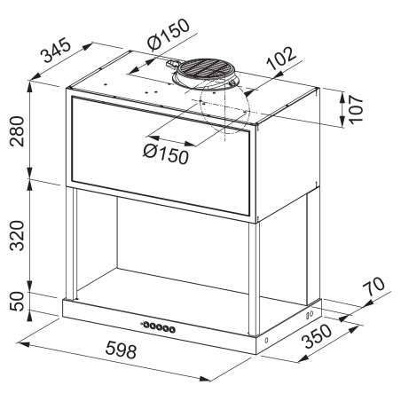 Odsavač par Franke Maris Modular FMA F60 BK MATT Matná černá