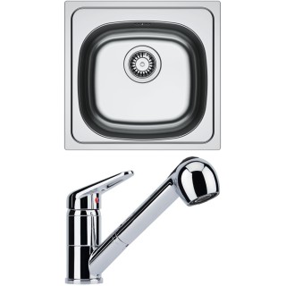 Set Franke N93 (dřez SKN 610-37/44 + baterie FC 9547.031 Chrom)