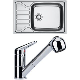 Set Franke N101 (dřez FLN 611-78 LB + baterie FC 9547.031 Chrom)