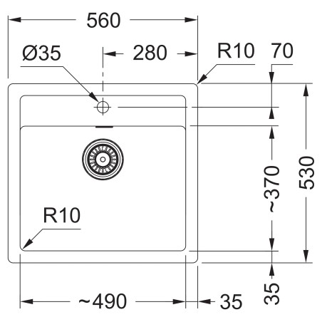 Kuchyňský dřez Franke Sirius SID 610 Černá Kuchyňský dřez Franke Sirius SID 610 Černá