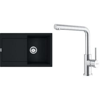 Set Franke G300MČ (dřez MRG 611 Matná černá + baterie FC 6985.501 SMART GLENDA Celonerez)