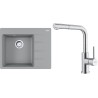 Set Franke G284ŠK (dřez CNG 611-62 TL/2 Šedý kámen + baterie FC 6986.501 SMART GLENDA Celonerez)