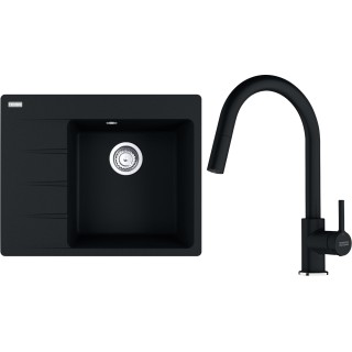 Set Franke G285O (dřez CNG 611-62 TL/7 Onyx + baterie FC 6051.071 LINA Onyx)