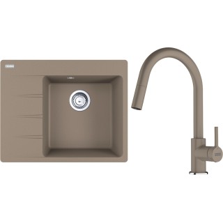 Set Franke G285KA (dřez CNG 611-62 TL/7 Kašmír + baterie FC 6051.424 LINA Kašmír)