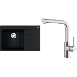 Set Franke G290O (dřez CNG 611-78 TL/2 Onyx + baterie FC 6986.501 SMART GLENDA Celonerez)