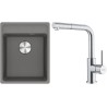 Set Franke G295ŠK (dřez MRG 610-37 RTL Šedý kámen + baterie FC 6986.501 SMART GLENDA Celonerez)