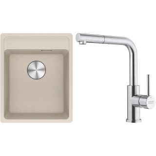 Set Franke G295SA (dřez MRG 610-37 RTL Sahara + baterie FC 6986.501 SMART GLENDA Celonerez)