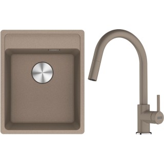 Set Franke G293KA (dřez MRG 610-37 RTL Kašmír + baterie FC 6051.424 LINA Kašmír)