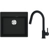 Set Franke G296MČ (dřez MRG 610-52 RTL Matná černá + baterie FC 6051.901 LINA Matná černá)