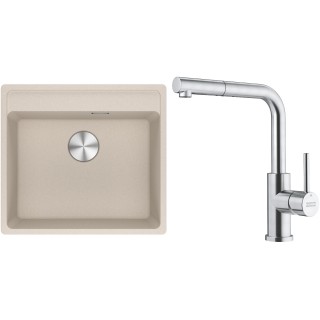 Set Franke G298SA (dřez MRG 610-52 RTL Sahara + baterie FC 6986.501 SMART GLENDA Celonerez)