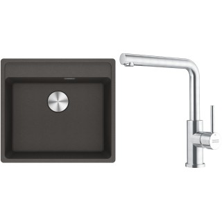 Set Franke G297ŠB (dřez MRG 610-52 RTL Šedá břidlice + baterie FC 6985.501 SMART GLENDA Celonerez)