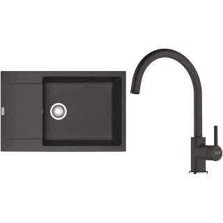 Set Franke G277ŠB (dřez MRG 611-78 BB Šedá břidlice + baterie FC 6018.088 LINA Šedá břidlice)