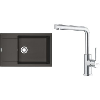 Set Franke G301ŠB (dřez MRG 611-78 BB Šedá břidlice + baterie FC 6985.501 SMART GLENDA Celonerez)