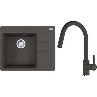 Set Franke G286ŠB (dřez CNG 611-62 TL/2 Šedá břidlice + baterie FC 6051.088 LINA Šedá břidlice)