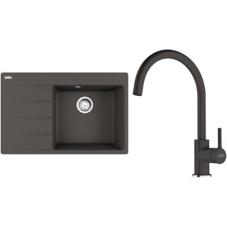 Set Franke G271ŠB (dřez CNG 611-78 TL/7 Šedá břidlice + baterie FC 6018.088 LINA Šedá břidlice)