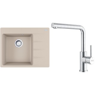 Set Franke G282SA (dřez CNG 611-62 TL/2 Sahara + baterie FC 6985.501 SMART GLENDA Celonerez)