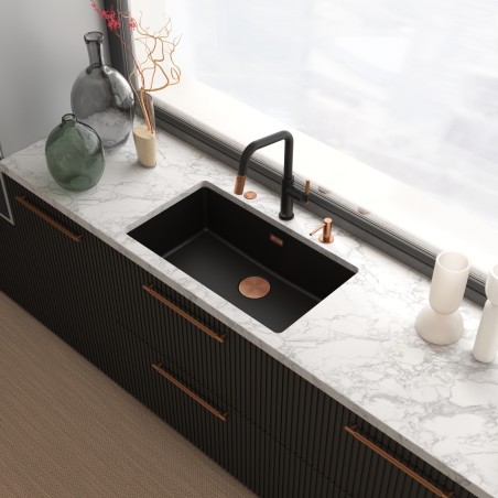 Kuchyňská baterie Franke FG 4760.505 MARIS STRIPES Matná černá/měděná