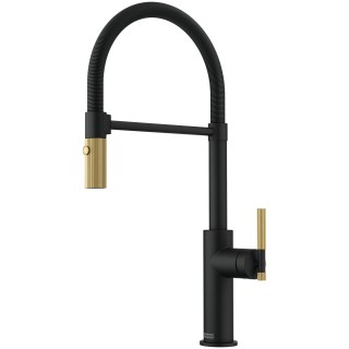 Kuchyňská baterie Franke FG 4768.504 MARIS STRIPES SEMI PRO Matná černá/zlatá