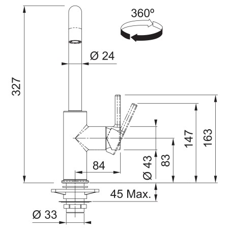 Kuchyňská baterie Franke FN 5540.031 URBAN 2.0 Chrom