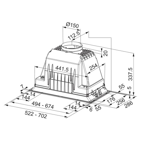 Odsavač par Franke Box Smart FBI 525 PLUS/2 Nerez